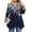 Navy Blue Floral SF103, variant on Zeagoo Plus Size Tops for Women 3/4 Sleeve Shirts Tunic Tops to Wear with Leggings Loose Fit Summer Fall Clothes