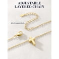 thumbnail image 3 of U7 Tiny 14K Gold Plated Cross Pendant Necklace for Women Teens Dainty Cute Necklace Jewelry Gift for Daughter Wife Girlfriend, 3 of 6