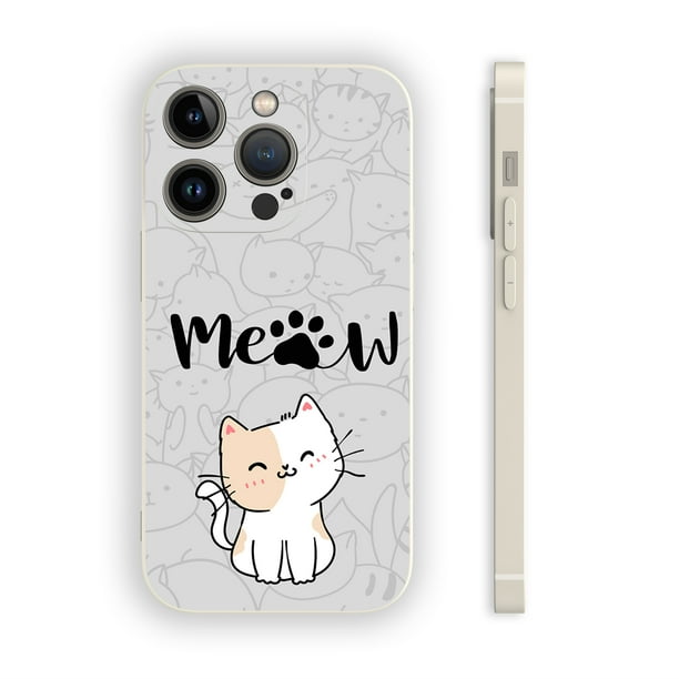 Mantenga su teléfono seguro y libre de rayones: divertido estuche plateado mate de doble capa con dibujos animados para iPhone 15 Pro Max 14 13 12 Pro 11