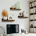 thumbnail image 2 of Floating Shelves, Sindcom Home Wood Shelf Wall Mounted, Set of 5, Multiple Sizes, Brown, 2 of 8