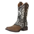 thumbnail image 2 of Men's Rodeo Leather Embroidered Saddle Western Cowboy Boots 'El General' 51117, 2 of 10