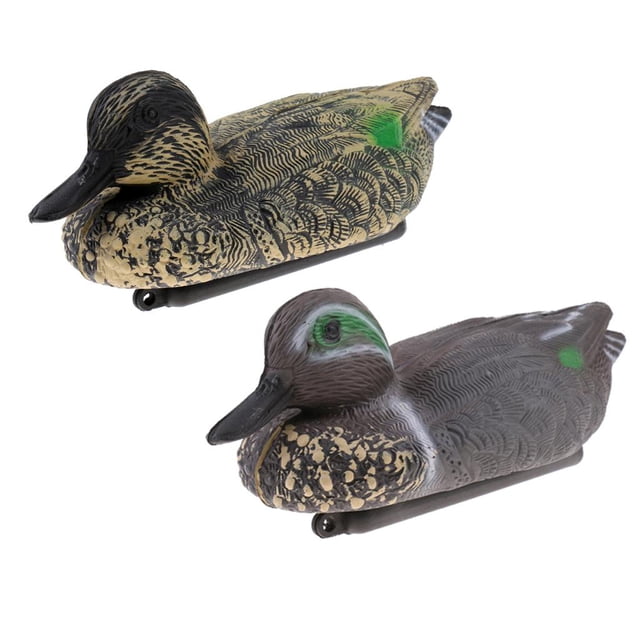 jinwen 2 Pieces XPE Floating High Simulation Duck Decoy Hunting Decoy Garden Decor