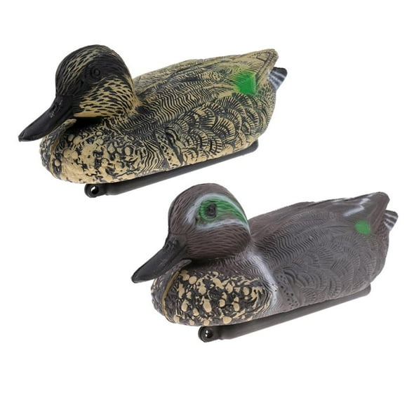 2 Pieces XPE Floating High Simulation Duck Decoy Hunting Decoy Garden Decor