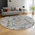 thumbnail image 6 of Addison Rugs Mayfield Premium Machine Washable Transitional Bohemian Gray Round Rug, 8' x 8', 6 of 6