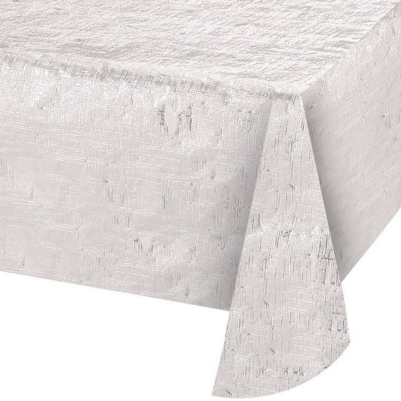 Nappe en papier blanc iridescent