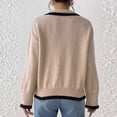 thumbnail image 4 of Byworldtasic Valentine's Day Oversized Sweaters for Women Long Sleeve V-neck Fall Tops Knit Pullover Sweaters, 4 of 7