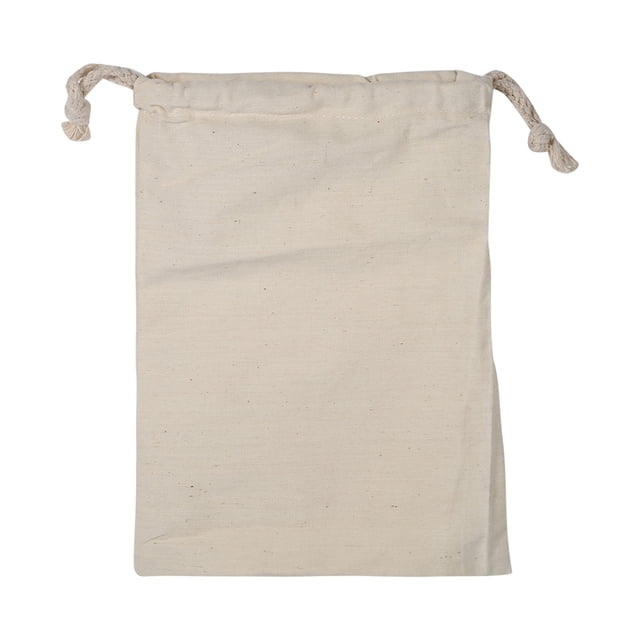 Sac à Cordon en Coton, Sacs à Cordon Uni pour la Maison Sac de Rangement en Coton Réutilisable avec Cordon de Serrage Sac à Cordon Polyvalent pour Gym à Domicile Shopping Camping Voyages (15*20cm)