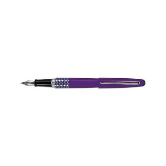 MR Retro Pop Collection Fountain Pen Gift Box 0.7mm, Black Ink, Purple Barrel