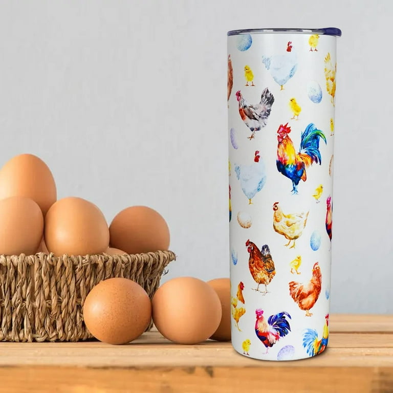 Glass Tumbler With Handle / Glass Tumbler / 24oz Glass Tumbler / Easily  Distracted by Chickens / Chicken Tumbler / Funny Tumbler 