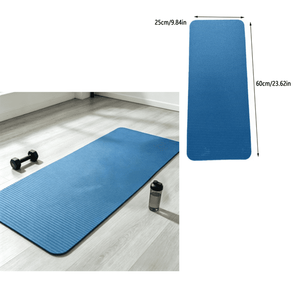 1.5cm Thick Small Yoga Mat 60x25cm, Anti-Slip Portable Fitness Mat for Indoor Gym, Core Training & Slimming Workout