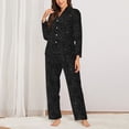 thumbnail image 2 of Picia Chemistry Formulas 3 Pattern Women’s Long-Sleeve Sleepwear Set - Soft 2-Piece Loungewear with Pockets, Comfy PJs for Relaxing Nights-Medium, 2 of 7