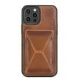 thumbnail image 4 of iPhone 12/12 Pro 6.1" Full Grain Handcrafted Full Grain Leather Maggy Stand Cases, 4 of 24