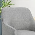 thumbnail image 4 of GDF Studio Morgan Mid Century Modern Fabric Home Office Chair, Gray and Chrome, 4 of 7