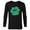 Black, variant on Disney Lilo & Stitch in Shamrock Happy St Patrick’s Day - Long Sleeve T-Shirt for Men - Customized-White