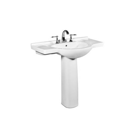St Thomas Creations By Icera Palermo Ceramic 34 Pedestal Bathroom Sink With Overflow