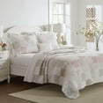 thumbnail image 1 of Set de edredón Laura Ashley Celina Patchwork Rosa/Sage Queen, 1 of 8