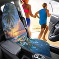 thumbnail image 3 of Bulopur Palm Tree Car Seat Cover Towel Hawaiian Sunset Front Seat Protector for Beach Summer Outdoor Auto Interior Decor Universal Fit SUV Sedan Truck, 3 of 8