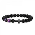 thumbnail image 4 of PULABO Mens and Women Bracelet Bracelet for Men Onyx Tigers Eye Beaded Bracelet Religious Christian Bracelet Anniversary Gifts for Men Dad Husband Mens Jewelry, 4 of 5