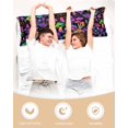 thumbnail image 3 of Purple Green Mushroom Satin Pillowcase for Hair and Skin with Zipper, Soft Breathable Cooling Silk Pillow Cases, Abstract Art Botanical Gradient Body Pillow Covers Bed Pillows 20"x54", 3 of 6