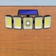 thumbnail image 4 of Luces solares para exteriores, luces de pared, 3 cabezales ajustables, 6000-7000K, luces de movimiento solares para estacionamientos, puerta delantera, 4 of 6
