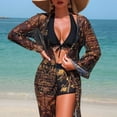 thumbnail image 5 of HUAXUN Women's Tankini Swimsuits Cute Swimsuit Tummy Control Swimsuits for Women Drawstring Backless Design Beachwear 3036 3 Piece Swimsuit for Women, 5 of 8