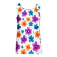 thumbnail image 4 of Clearance Staron Womens Summer Tops Loose Fit Flowy Shirts Trendy Sleeveless Round Neck Tank Tops Boho Floral Basic Spring Summer Casual Soft Blouses, 4 of 5