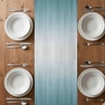 thumbnail image 4 of Table Runner 36 Inches Long for Kitchen Dining, Blue Ombre Dresser Scarf Farmhouse, Dining Table Decorations for Wedding/Parties, Contemporary Gradient Abstract Art 13 x 36 In, 4 of 8