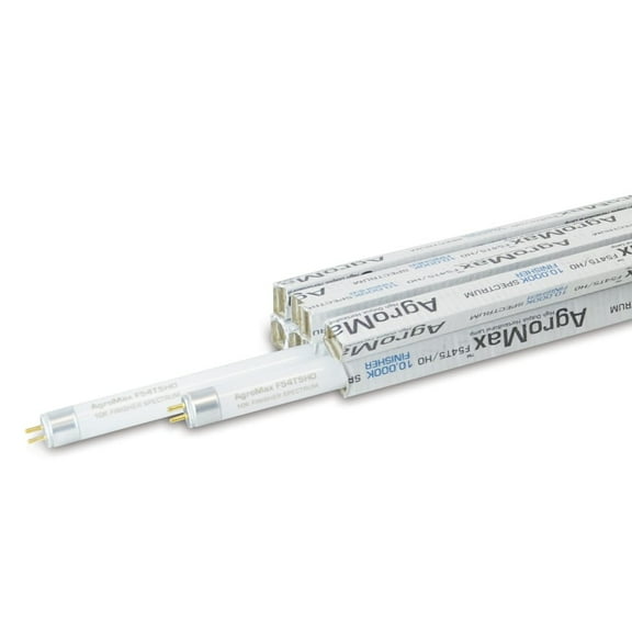 AgroMax 8-Pack 4 Foot (45.75") 10,000K Finisher T5 Fluorescent Grow Light Bulbs - (8) F54T5HO Bulbs