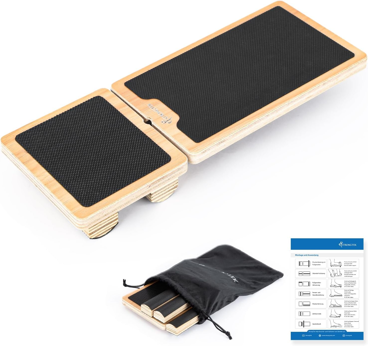 Yes4All Wooden Wobble Balance Board - 16in Physical Therapy