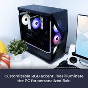 iBUYPOWER Slate MESH Gaming PC Desktop Computer Intel Core i7 14700F CPU, NVIDIA GeForce RTX 4060 8GB GPU, 32GB DDR5 RGB 5200MHz RAM, 1TB SSD, Windows 11 Home,Gamer Keyboard and Mouse-SMI7N4601