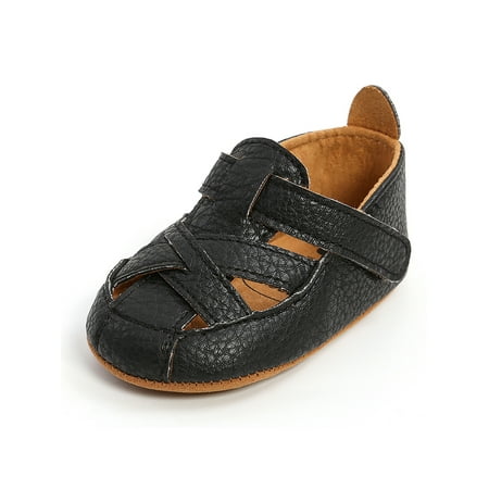 

Kesitin Toddler Comfortable Casual Flat Heels Flats Baby First Walker Non Slip Sandals Lightweight Magic Tape