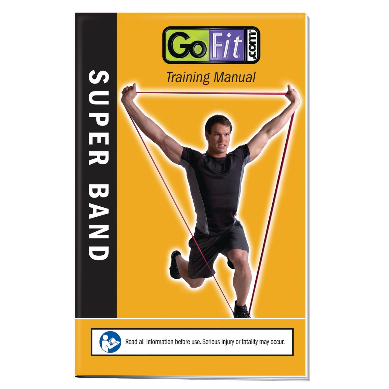 GoFit 20-30lb Super Band for Strength Training and Muscle Toning, Purple, 80-inch