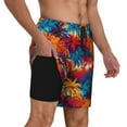 thumbnail image 3 of Daiia Colorful Hawaii Palms Mens Swim Trunks Swim Shorts Quick Dry Swim Shorts with Mesh Lining Pockets-XX-Large, 3 of 9