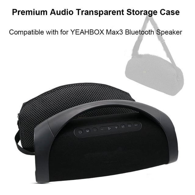 Portable Sound-Transmitting Fabric Storage Bag for YEAHBOX Max3 Speaker, Bluetooth-Compatible Protective Pouch with Adjustable Shoulder Strap
