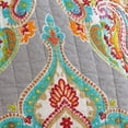 thumbnail image 2 of Levtex Home - Marielle Quilt Set - Twin Quilt + One Standard Pillow Sham - Damask Medallion - Grey Orange Teal Green Yellow - Quilt (68x86in.) and Pillow Shams (26x20in.) - Reversible - Cotton Fabric, 2 of 3