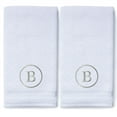 thumbnail image 2 of Monogrammed Hand Towels for Bathroom Kitchen Makeup | Personalized Gift for Wedding-Bridal | Classic Font Custom Luxury Turkish Towel | Spa Collection, Oversized, 16 X 30 Inch, Set of 2, 2 of 3