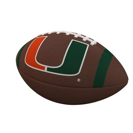 - Miami Hurricanes Team Stripe Official-Size Composite Football