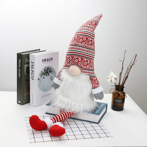 Gnome Christmas Tree Topper,Gnome Christmas Ornaments Santa Gnomes Plush Party Decoration Ornament Supplies