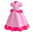 thumbnail image 2 of Super Brothers Peach Costume for Girls, Halloween Princess Party Outfit, with Accessories, 2 of 6