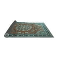 thumbnail image 2 of Ahgly Company Indoor Square Medallion Light Blue Traditional Area Rugs, 8' Square, 2 of 4
