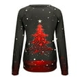 thumbnail image 2 of Levmjia Women Promotion Fall Winter Long Sleeves Fashion Casual Shirts Christmas Printing Round Neck Sweatshirt Crewneck Pullover Tunic Tops, 2 of 7