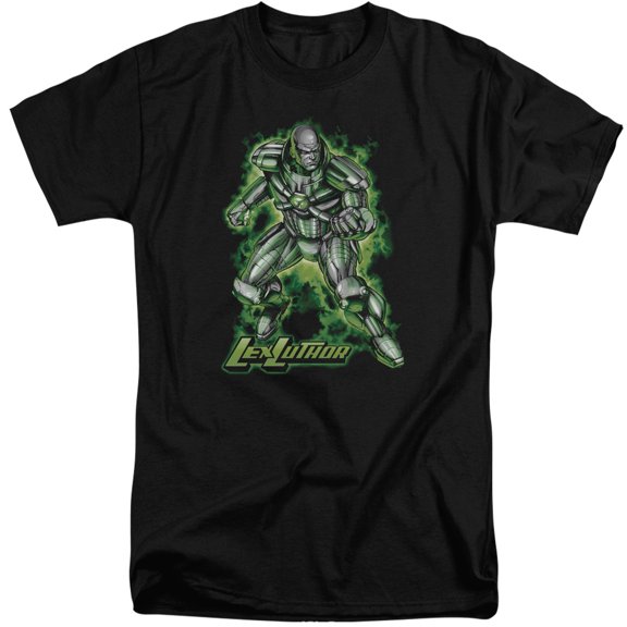 Superman Kryptonite Powered Adult Tall T-Shirt Black