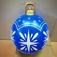 thumbnail image 6 of Oioii 23.62in Giant Inflatable Christmas Ball PVC Indoor Outdoor Xmas Ornaments for Tree Yard Lawn Porch Holiday Festive Decorations(Blue Snowflake)(No Light/No Pump), 23.62in, 6 of 9
