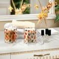 thumbnail image 4 of Yayeee 2 Pack Qtip Holder Bathroom Cotton Swab Canister with Lid Clear Dispenser Set, Red Autumn Leaves, 4 of 6