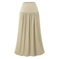 thumbnail image 6 of RUTAYY Women Pleated Flowy Long Skirts High Waist Maxi Skirt With Pocket Solid Color Flowy Swing Pleated Beach Skirts, 6 of 8
