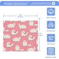 thumbnail image 4 of Pink Flower Cats Washcloth 12x12in Set, 2 Pack Absorbent Cotton Towel Square Kitchen Dishes Towels, Soft Cleaning Face Hand Towel Fast Drying Wash cloth, 4 of 7