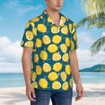 thumbnail image 5 of Haiem Lemon Printed Hawaiian Shirt for Men - Men’s Casual Beach Summer Shirts - Stretch Fabric with Modern Fit-XX-Large, 5 of 9