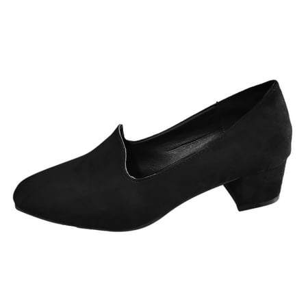 YUHAOTIN Stiletto Heels for Women Ladies High Heel Single Shoes Large Size Retro Round Head Thick Heel Deep Mouth Ankle Boots Short Boots High Heel Inserts Sandals Women Heels Wide
