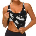 thumbnail image 3 of Pofeuu Swan And Dragonflies Print Sports Bra for Women Sexy Vest Yoga Running Gym Fitness Crop Bras Tops-XX-Large, 3 of 8