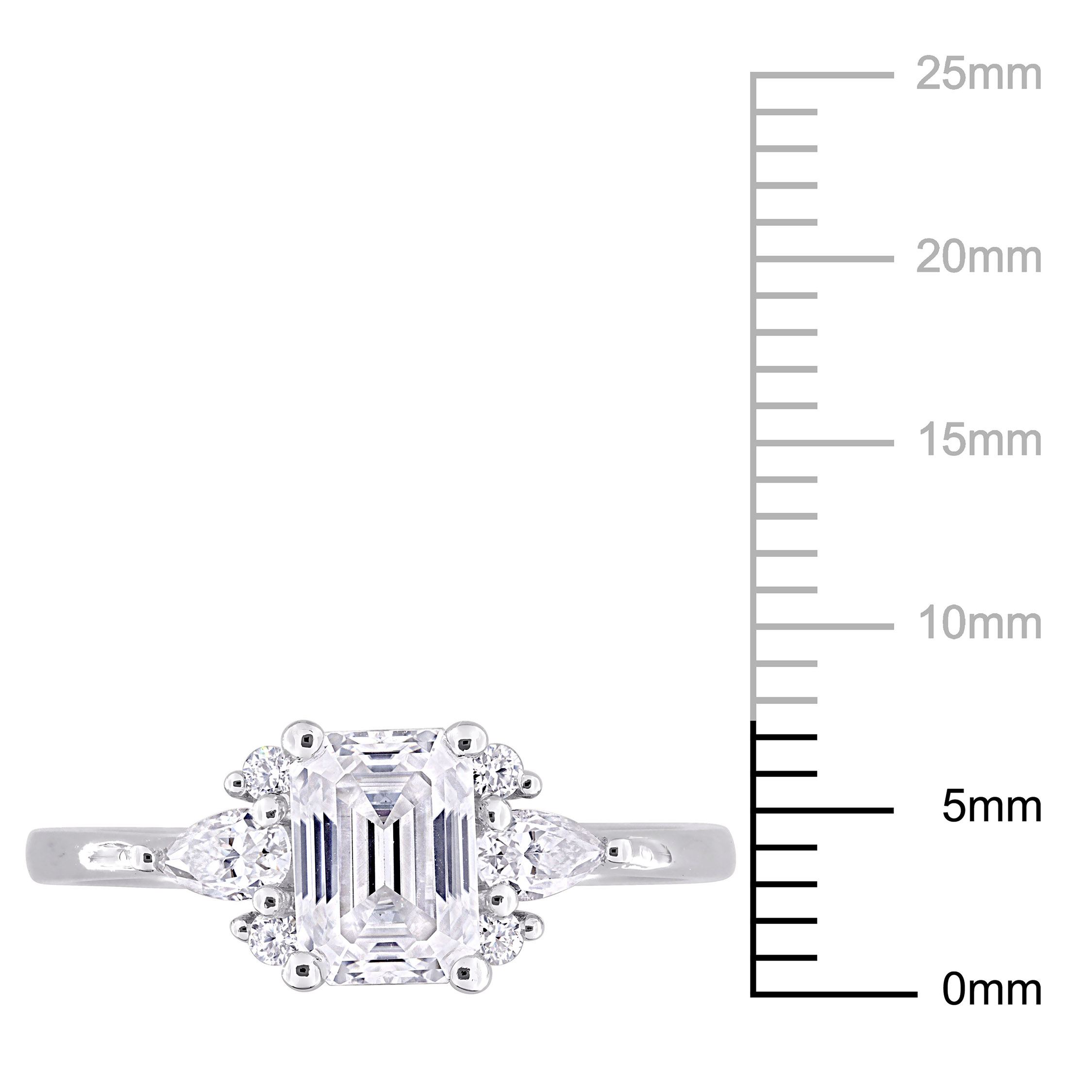 Everly Women's Created Moissanite Sterling Silver Ring